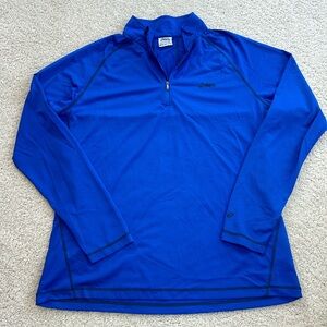 ASICS 1/4 zip pullover, XL blue